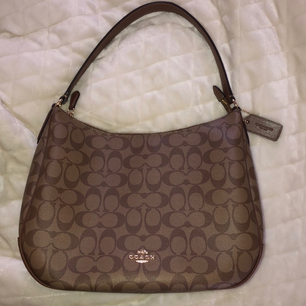 Coach hobo style brown handbag.